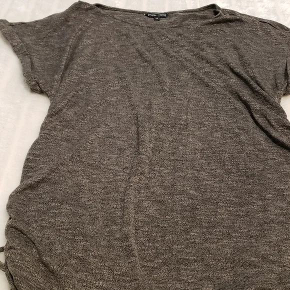 George Heathered Gray Rouched Sides Maternity Top - Picture 4 of 13